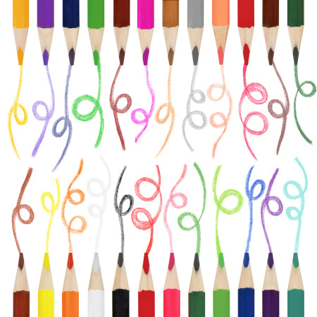 Карандаши цветные ЮНЛАНДИЯ "СЛАДКИЕ ИСТОРИИ", 24 цвета, трехгранные заточенные, 181395 - Карандаши цветные