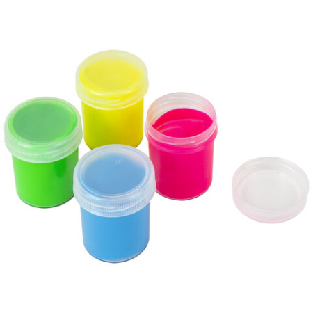 Краски пальчиковые флуоресцентные для малышей от 1 года, 4 цвета по 40 мл, BRAUBERG KIDS, 192399 - Декоративные и хобби краски