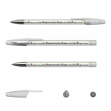 Ручка гелевая ERICH KRAUSE InColor "Flower Cocktail", СИНЯЯ, игольчатый узел 0,5 мм, линия письма 0,4 мм, 50838 - Ручки гелевые неавтоматические