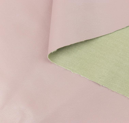 Эко-кожа на вискозной основе, цвет пепельно-розовый, 25*70 см, плотность 310 гр - Кожзам и экокожа