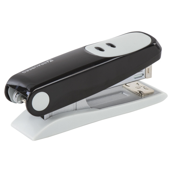 Степлер №24/6, 26/6 BRAUBERG "Germanium", до 20 листов, черный, ГАРАНТИЯ 5 ЛЕТ, 226580 - Степлеры настольные