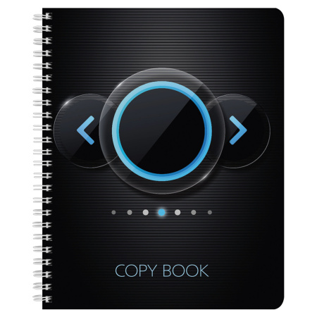 Тетрадь А5, 48 л., BRAUBERG, гребень, клетка, выборочный лак, ГЛОБАЛЬНАЯ СЕТЬ, 402819 - Тетради 40-48 листов