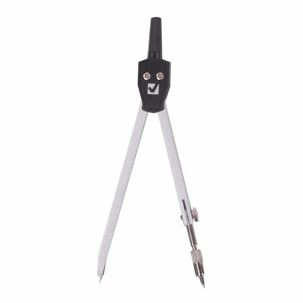 Готовальня BRAUBERG "Architect", 5 предметов: циркуль 135 мм, 2 вставки, держатель, грифель, 210658 - Циркули и готовальни