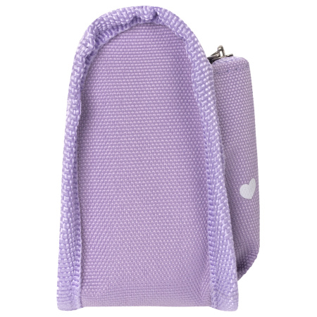 Пенал-косметичка ЮНЛАНДИЯ, 2 отделения, полиэстер, "Heart", фиолетовый, 21х6х9 см, 270259 - Пеналы мягкие
