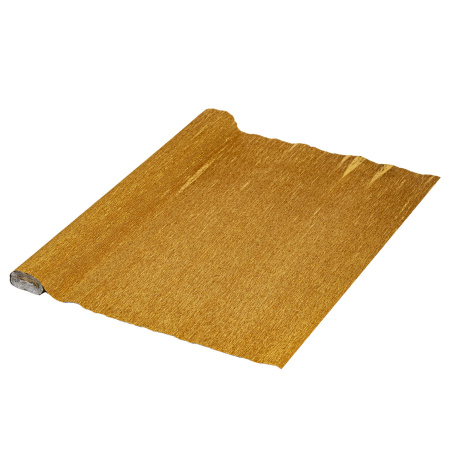 Бумага гофрированная/креповая (ИТАЛИЯ) 180 г/м2, 50х250 см, античное золото (807), BRAUBERG FIORE, 112660 - Цветная бумага