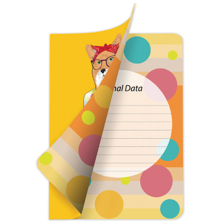 Тетрадь 60 л. в клетку обложка SoftTouch, бежевая бумага 70 г/м2, сшивка, В5 (179х250 мм), FOXY, BRAUBERG, 403815 - Тетради более 60 листов