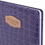 Дневник 1-11 класс 48 л., кожзам (твердая с поролоном), нашивка, BRAUBERG "CROCODILE", фиолетовый, 106211 - Дневники универсальные