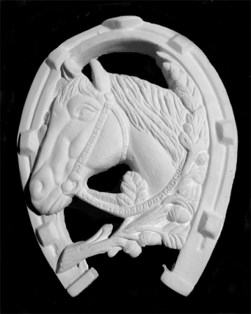 Основа  подкова лошадь, гипс (арт.40-411)