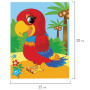 Набор для творчества "Аппликация из фольги", "Попугай", самоклеящаяся основа 20х15 см, ЮНЛАНДИЯ, 662380 - Создание аппликаций