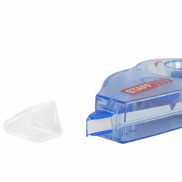 Корректирующая лента STAFF PROFIT, 5 мм х 6 м, механизм перемотки, корпус голубой, блистер, европодвес, 271254 - Корректирующие ленты