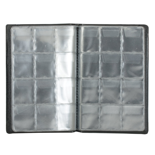 Альбом для монет, 115х170х10 мм, для 96 монет, 8 листов (карманы 33х38 мм), М9-01 - Альбомы для монет и купюр