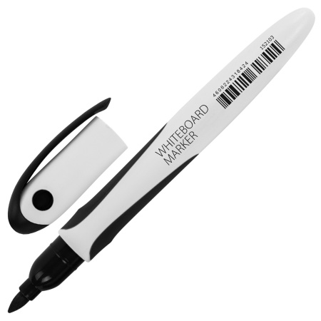 Маркер стираемый для белой доски ЧЕРНЫЙ, BRAUBERG "SOFT LITE", 3 мм, резиновая вставка, 152103 - Маркеры для досок