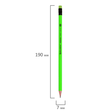 Карандаш чернографитный BRAUBERG "PREMIUM TURKEY", 1 шт., "Ultra GT", НВ, ассорти, дисплей, 181557 - Карандаши чернографитные