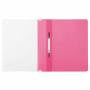 Скоросшиватель пластиковый BRAUBERG, А4, 130/180 мкм, розовый, 228672 - Папки-скоросшиватели мягкие