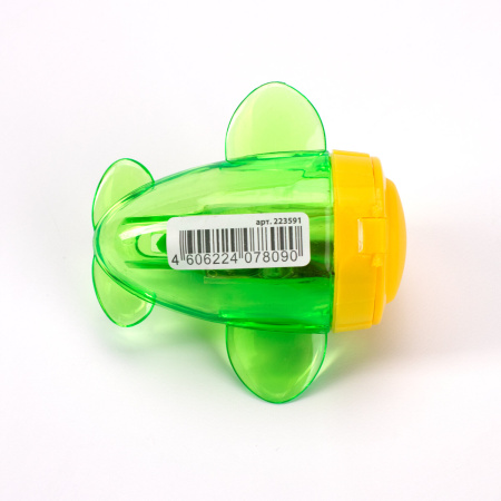 Точилка BRAUBERG "JET", 3 угла заточки, пластиковая с контейнером, ассорти, 223591 - Точилки ручные