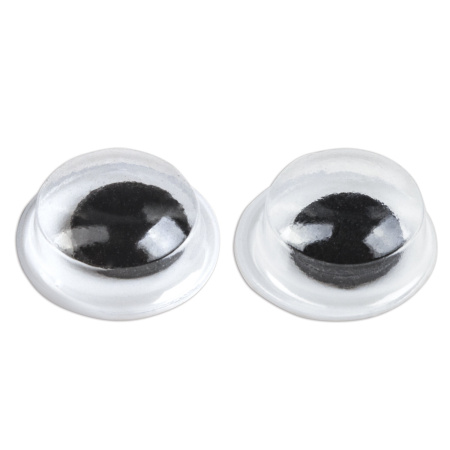 Глазки для творчества, вращающиеся, черно-белые, 7 мм, 30 шт., ОСТРОВ СОКРОВИЩ, 661324 - Глазки для творчества