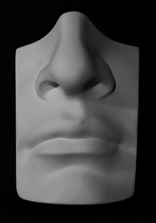 Нос с губами Давида, гипс 16*14*25 (арт.20-205)