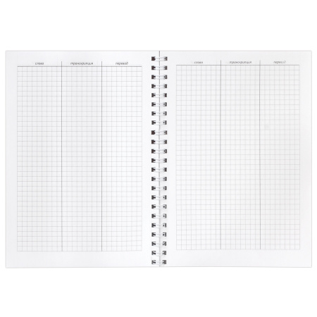 Тетрадь-словарь для записи английских слов А5 48 л., гребень, клетка, BRAUBERG, справка, 403564 - Тетради предметные