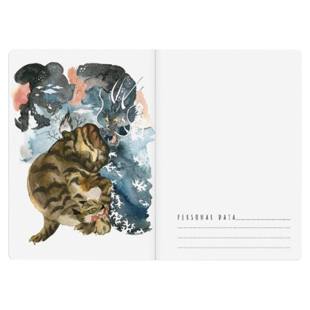 Тетрадь B5 (179x250 мм) 60 л. BRUNO VISCONTI сшивка, клетка, Soft Touch, фольга, бежевая бумага 70 г/м2, "ГРАВЮРА", 7-60-001/08 - Тетради более 60 листов