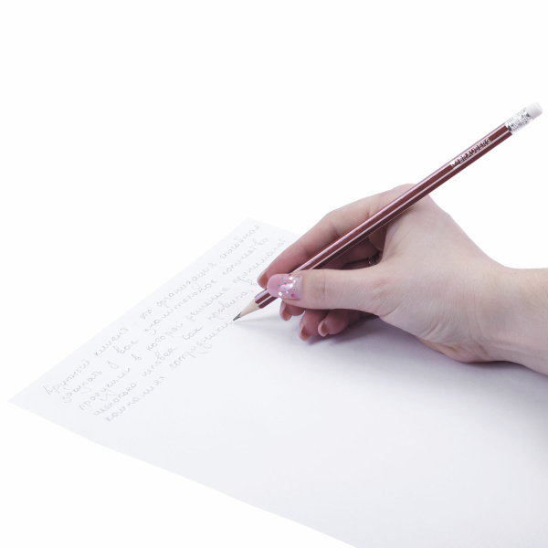 Набор BRAUBERG: 2 карандаша, стирательная резинка, точилка, в блистере, 180338 - Карандаши чернографитные