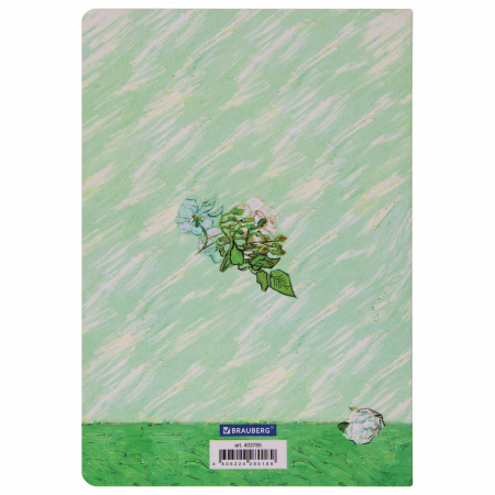 Тетрадь 40 л. в клетку обложка SoftTouch, бежевая бумага 70 г/м2, сшивка, А5 (147х210 мм), WHITE ROSES, BRAUBERG, 403785 - Тетради 40-48 листов
