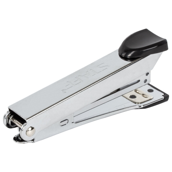 Степлер №10 металлический STAFF "Manager", до 12 листов, с антистеплером, черный, 226844 - Степлеры настольные