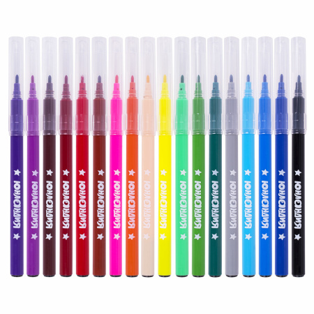 Фломастеры ЮНЛАНДИЯ 18 цветов "КЛАССНЫЕ!", вентилируемый колпачок, ПВХ, 152479 - Фломастеры классические