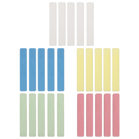 Мел цветной ЮНЛАНДИЯ, набор 25 штук, для рисования на асфальте, квадратный, пластиковое ведро, 227445 - Мелки