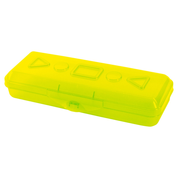 Пенал пластиковый ПИФАГОР тонированный, ассорти 4 цвета, 20х7х4 см, 228113 - Пеналы каркасные