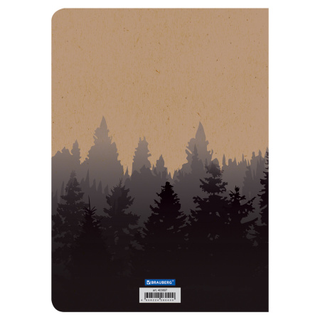 Тетрадь 60 л. в клетку обложка КРАФТ, бежевая бумага 70 г/м2, сшивка, В5 (179х250 мм), FOREST, BRAUBERG, 403807 - Тетради более 60 листов