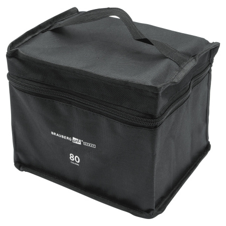 Маркеры для скетчинга двусторонние BRAUBERG ART DEBUT "WHITE", НАБОР 80 шт., чехол, 152144 - Скетчмаркеры в наборах