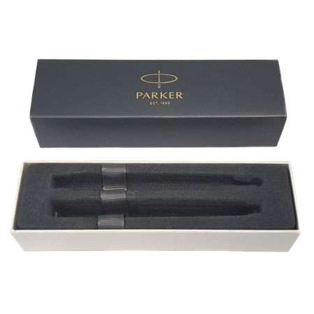 Набор PARKER "Jotter Stainless Steel GT": шариковая ручка синяя и перьевая ручка, 2093257 - Подарочные ручки в наборах