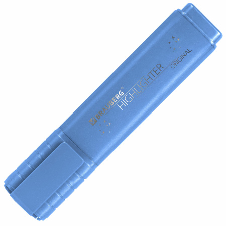 Текстовыделитель перламутровый СИНИЙ BRAUBERG ORIGINAL PEARL, линия письма 1-5 мм, 152441 - Текстовыделители