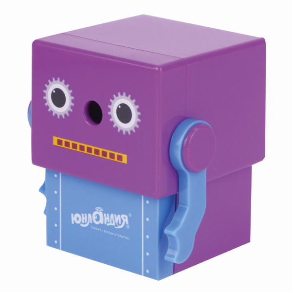 Точилка механическая ЮНЛАНДИЯ "I-Robot", корпус ассорти, 228484 - Точилки механические