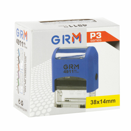 Штамп стандартный "ПОЛУЧЕНО", оттиск 38х14 мм синий, GRM 4911 Р3, 110491170 - Штампы стандартных слов