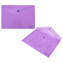 Папка-конверт с кнопкой BRAUBERG "Pastel", А4, до 100 листов, непрозрачная, лиловая, 0,18 мм, 270475 - Папки-конверты с кнопкой