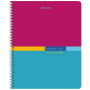 Тетрадь А5 120 л. BRAUBERG, гребень, клетка, глянцевая ламинация, "Color" (4 вида в спайке), 404447 - Тетради более 60 листов