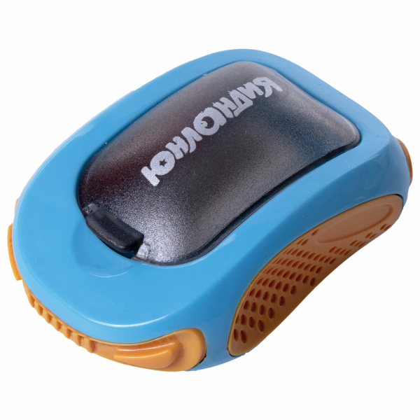 Точилка ЮНЛАНДИЯ "Гонки", с контейнером, пластиковая, корпус ассорти, 228473 - Точилки ручные