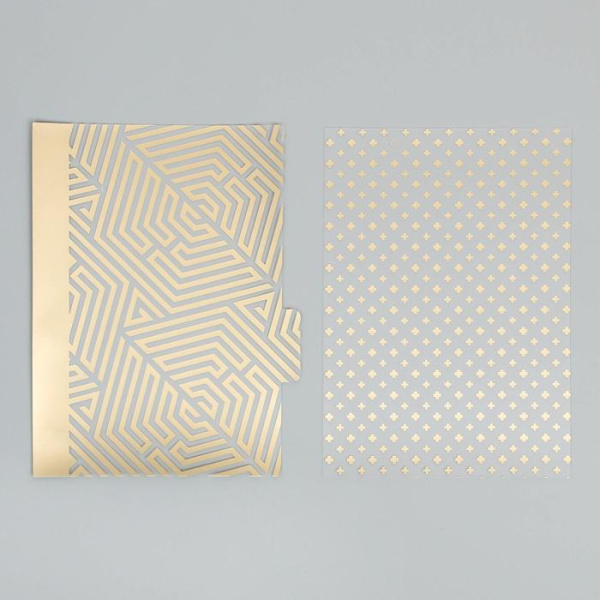 Набор ацетатных разделителей с фольгированием для планера «Крафт», 6 листов, размер 16*25 см - Разделители для планера