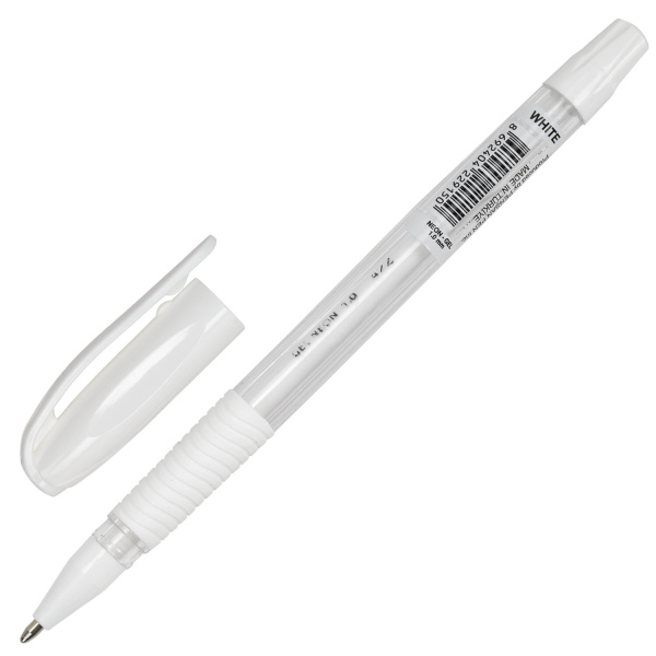 Ручка гелевая с грипом PENSAN "Neon Gel", БЕЛАЯ, узел 1 мм, линия письма 0,8 мм, 2290/12 - Ручки гелевые неавтоматические