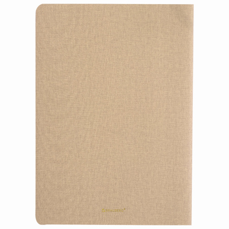 Тетрадь 60 л. в клетку обложка кожзам под лён, сшивка, B5 (179х250мм), БЕЖЕВЫЙ, BRAUBERG PASTEL, 403874 - Тетради более 60 листов