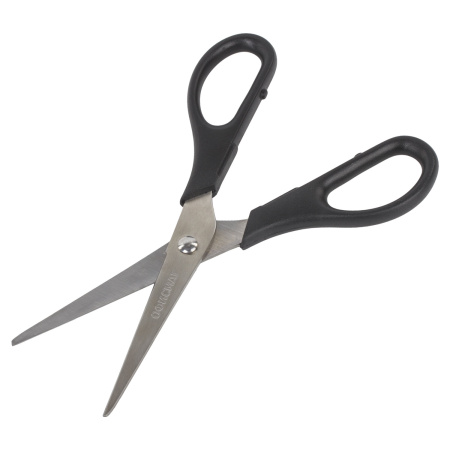 Ножницы ОФИСМАГ "Standard" 170 мм, классической формы, черные, 237099 - Ножницы универсальные