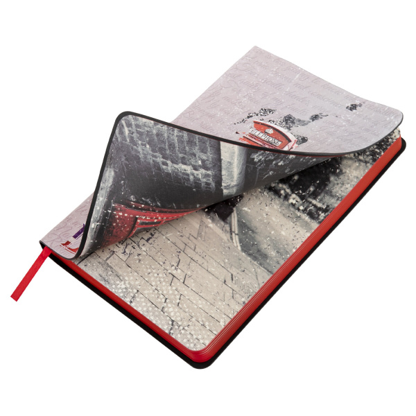 Ежедневник недатированный А5 (138х213 мм), BRAUBERG VISTA, под кожу, гибкий, 136 л., "Good old England", 112010 - Ежедневники с покрытием "под кожу и ткань"