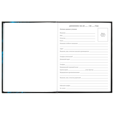 Дневник 5-11 класс 48 л., твердый, BRAUBERG, глянцевая ламинация, с подсказом, "Hi-tech", 106626 - Дневники для старших классов