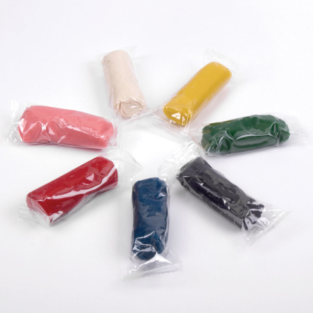 Пластилин на растительной основе (тесто для лепки) ПИФАГОР, 7 цветов, 210 г, пластиковый стакан, 104544 - Пластилин