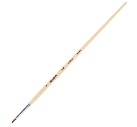 Кисть Roubloff колонок плоская №3 ручка длинная серия 1022