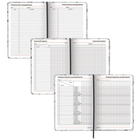 Ежедневник учителя специализированный А5 (215х145 мм) BRAUBERG, 144 л., кожзам, "Моноколор", 112710 - Ежедневники с твердой обложкой