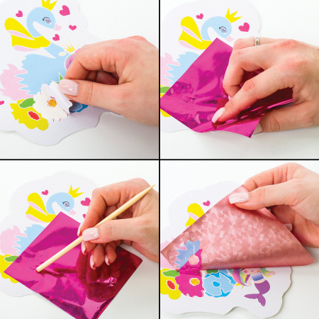 Набор для творчества 2 в 1 "Гравюра-аппликация", "В сказке", 3 основы, ЮНЛАНДИЯ, 662398 - Создание аппликаций