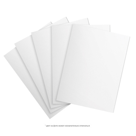Пенокартон матовый, 50х70 см, толщина 3 мм, белый, КОМПЛЕКТ 5 листов, BRAUBERG, 112470 - Пенокартон