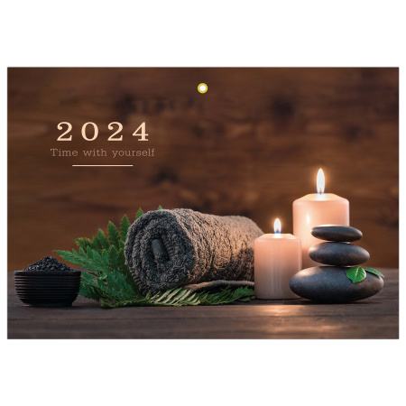 Календарь квартальный на 2024 г., 3 блока, 1 гребень, с бегунком, офсет, BRAUBERG, "Relax", 115285 - Календари настенные